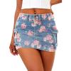A-floral Print Denim