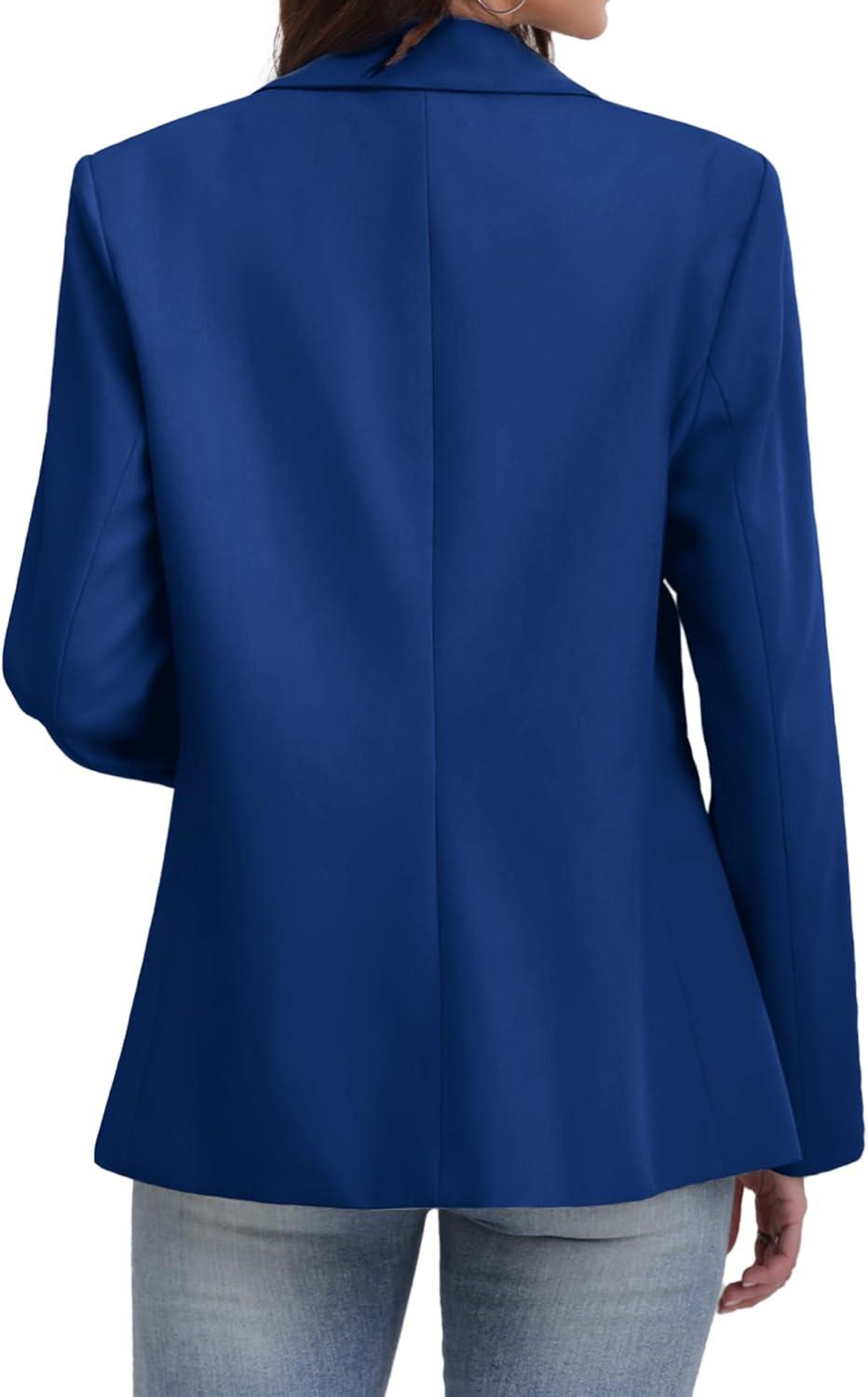 image:imageELLEVEN Womens Blazer Business Casual Lightweight Suit Long Sleeve Slim Fit Work Office Jacket with PocketsRoyal Blue